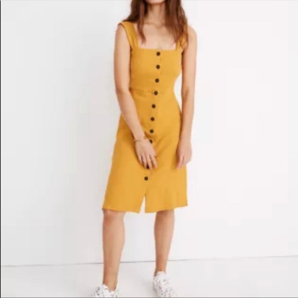 🍀🔥Madewell - Textured Button Front Midi Dress - XL